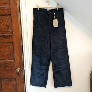 everlane high rise wide leg corduroy pant
